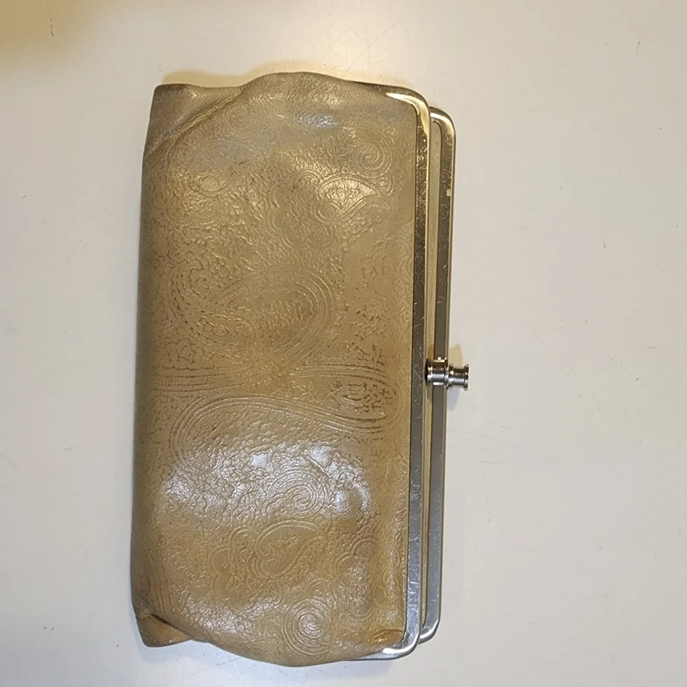 Hobo International Vintage Leather Elegant Tan Clutch Bag